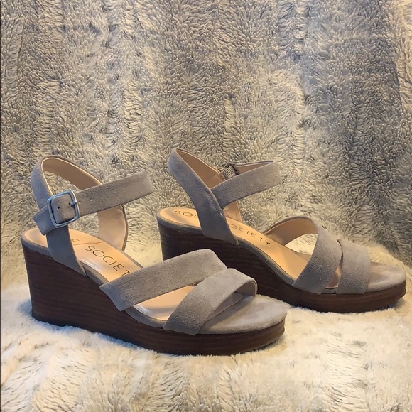Sole Society Charvi Platform Wedge Suede Sandal - Picture 3 of 10